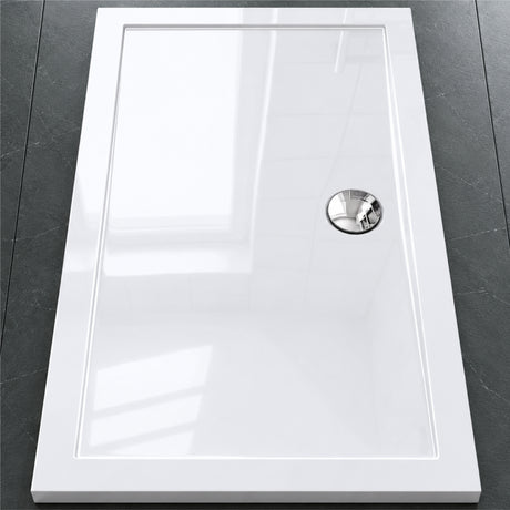 glasvilla Receveur de Douche Bac à Douche en Acrylique de Haute Qualité Rectangulaire 70-140 cm Faro