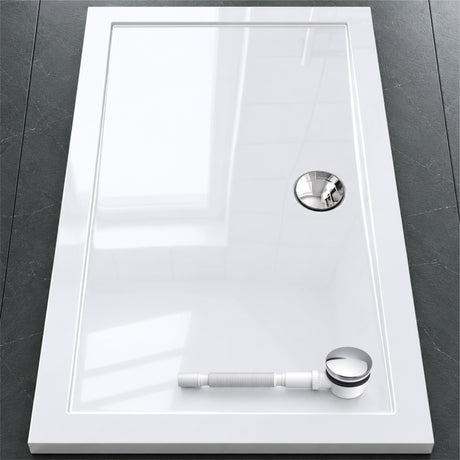 glasvilla Receveur de Douche Bac à Douche en Acrylique de Haute Qualité Rectangulaire 70-140 cm Faro
