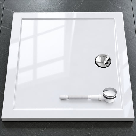 glasvilla Receveur de Douche Bac à Douche en Acrylique de Haute Qualité Rectangulaire 90-160 cm Faro