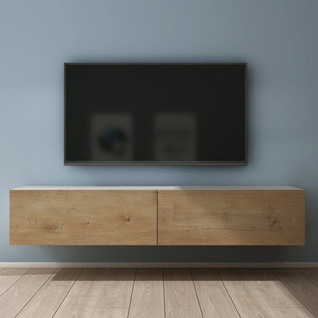 Glasvilla Design – Mueble TV suspendido con cierre suave y tirador oculto (Fernsehschrank02)