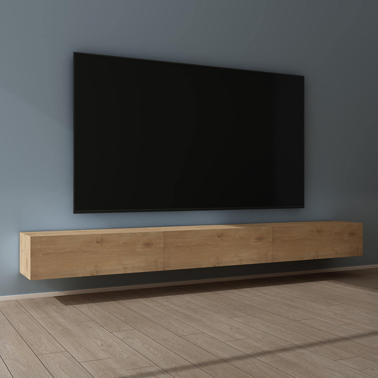 glasvilla Table TV Meuble TV Poignée Dissimulée avec Fermeture en Douceur Meuble Mural Bas pour Salon Fernsehschrank02