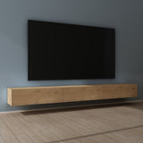 Glasvilla Design – Mueble TV suspendido con cierre suave y tirador oculto (Fernsehschrank02)