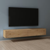 glasvilla Table TV Meuble TV Poignée Dissimulée avec Fermeture en Douceur Meuble Mural Bas pour Salon Fernsehschrank02