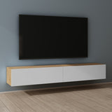 glasvilla Table TV Meuble TV Poignée Dissimulée avec Fermeture en Douceur Meuble Mural Bas pour Salon Fernsehschrank02