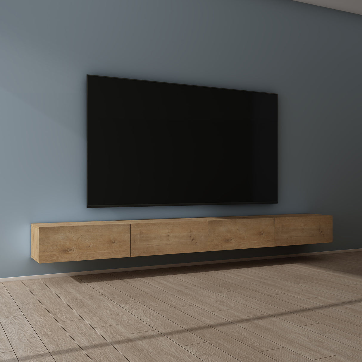 glasvilla Table TV Meuble TV Poignée Dissimulée avec Fermeture en Douceur Meuble Mural Bas pour Salon Fernsehschrank02