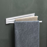 Porte-serviettes Glasvolla sans perçage, pivotant à 180° avec 3 bras, barre porte-serviettes auto-adhésive ou magnétique, porte-serviettes pour salle de bain et cuisine Folda-02
