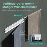 Porte-serviettes Glasvolla sans perçage, pivotant à 180° avec 3 bras, barre porte-serviettes auto-adhésive ou magnétique, porte-serviettes pour salle de bain et cuisine Folda-02