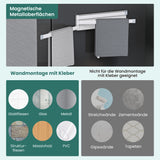 Porte-serviettes Glasvolla sans perçage, pivotant à 180° avec 3 bras, barre porte-serviettes auto-adhésive ou magnétique, porte-serviettes pour salle de bain et cuisine Folda-02