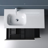 glasvilla Meubles de Salle de Bain | Armoire de Salle de Bain avec Miroir | Meuble Sous-Vasque en Solid Surface Gemini