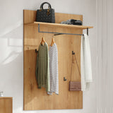 glasvilla Garderobenpaneel Wandgarderobe mit Ablage und 5 Haken Wandpaneel Hakenpaneel Garderobenhaken Garderobenboard 78x108cm Gabo-01