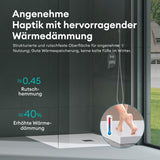 glasvilla Duschwanne Duschtasse aus Mineralguss Mineralgusswan DIN-Anschlüsse Geoma09