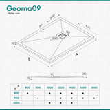 glasvilla Duschwanne Duschtasse aus Mineralguss Mineralgusswan DIN-Anschlüsse Geoma09