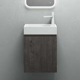glasvilla Mobile Bagno Sospeso con Lavabo Bianco Mobiletto da Bagno 46x26x63cm Pisa02