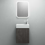 glasvilla Mobile Bagno Sospeso con Lavabo Bianco Mobiletto da Bagno 46x26x63cm Pisa02