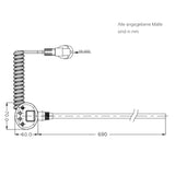 glasvilla Élément Chauffant avec Thermostat Électrique avec Écran LCD Cartouche Chauffante en Acier Inoxydable Élément Chauffant pour Radiateurs Sèche-Serviettes de Salle de Bain