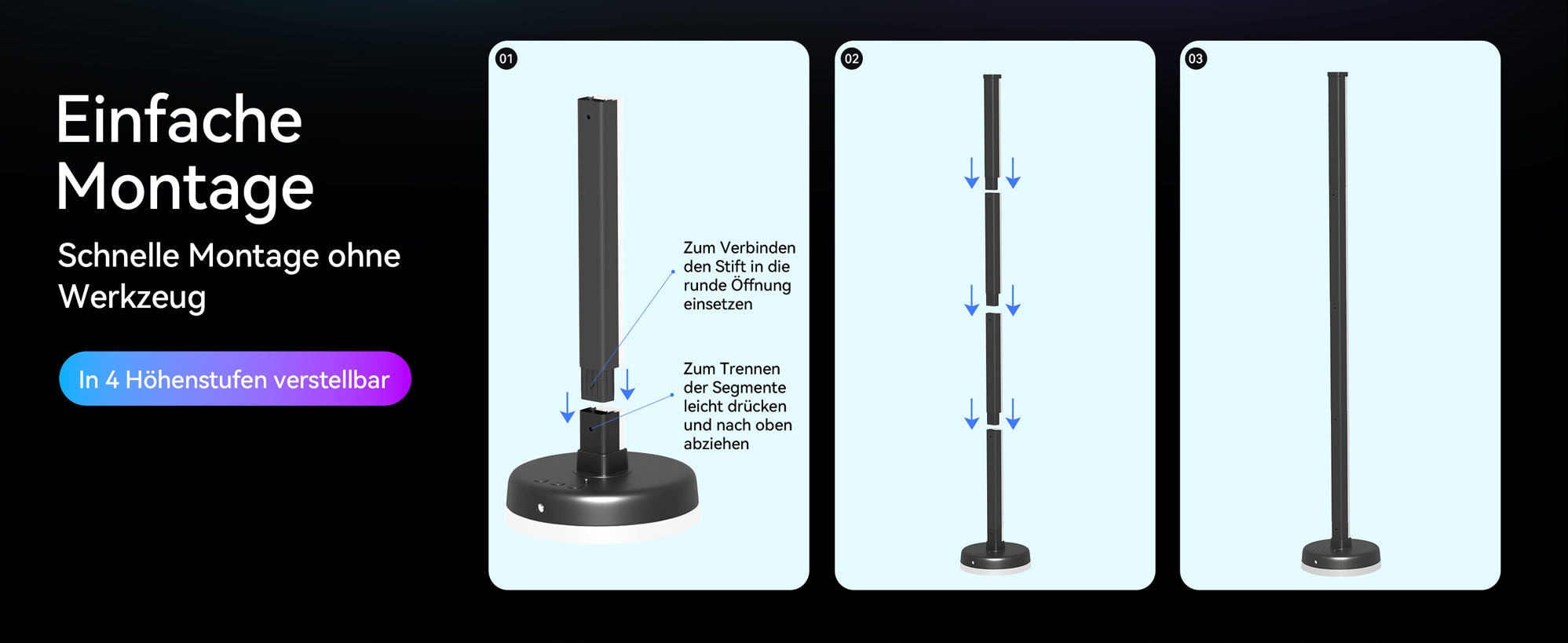 glasvilla Stehlampe Wohnzimmer Dimmbar, RGBICWW Stehlampe mit reinem Warmweiß & 16 Millionen Farben, App & Fernbedienung, Musik-Sync, 270° Licht, Timer, für Schlafzimmer Gaming, Lineora-01