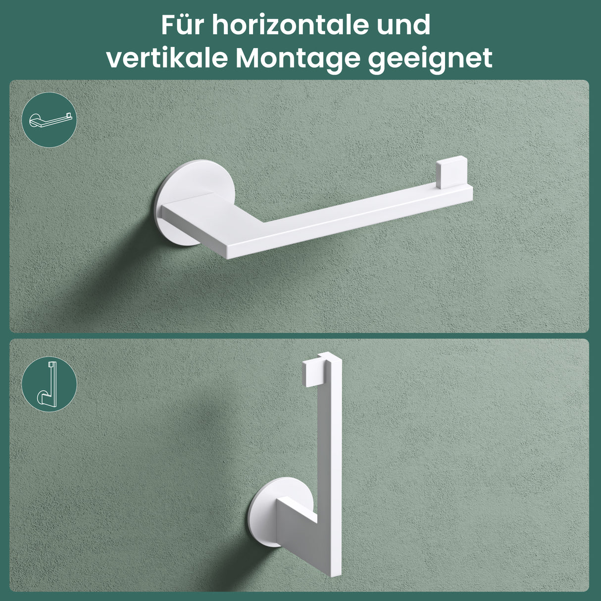 glasvilla Porte-Papier Toilette en Acier Inoxydable Porte-Rouleau de Papier Toilette Lino-02+03+04