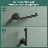 glasvilla Porte-Papier Toilette en Acier Inoxydable Porte-Rouleau de Papier Toilette Lino-02+03+04