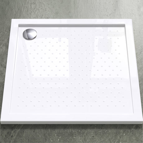 glasvilla Receveur de Douche Bac à Douche Antidérapant en Acrylique Carré de Haute Qualité Lucia