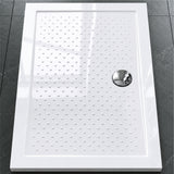 Glasvilla Design – Plato de ducha acrílico antideslizante rectangular Lucia (70–140 cm), montaje a ras de suelo