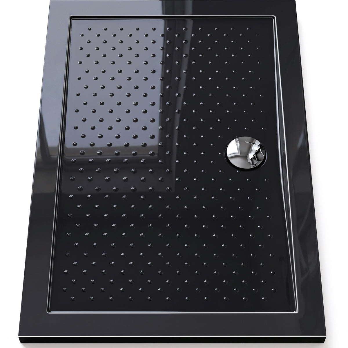 Glasvilla Design – Plato de ducha acrílico antideslizante rectangular Lucia (70–140 cm), montaje a ras de suelo