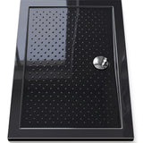 Glasvilla Design – Plato de ducha acrílico antideslizante rectangular Lucia (70–140 cm), montaje a ras de suelo