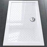 Glasvilla Design – Plato de ducha acrílico antideslizante rectangular Lucia (70–140 cm), montaje a ras de suelo