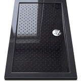 Glasvilla Design – Plato de ducha acrílico antideslizante rectangular Lucia (70–140 cm), montaje a ras de suelo