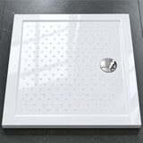 Glasvilla Design – Plato de ducha acrílico antideslizante rectangular Lucia (70–140 cm), montaje a ras de suelo