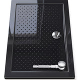 Glasvilla Design – Plato de ducha acrílico antideslizante rectangular Lucia (70–140 cm), montaje a ras de suelo
