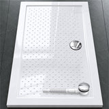 Glasvilla Design – Plato de ducha acrílico antideslizante rectangular Lucia (70–140 cm), montaje a ras de suelo