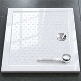 Glasvilla Design – Plato de ducha acrílico antideslizante rectangular Lucia (70–140 cm), montaje a ras de suelo