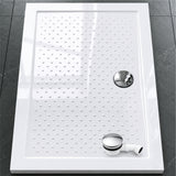 Glasvilla Design – Plato de ducha acrílico antideslizante rectangular Lucia (70–140 cm), montaje a ras de suelo