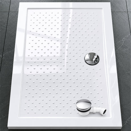 glasvilla Duschwanne Duschtasse Antirutsch aus hochwertigem Acryl Rechteckig 70-140cm Lucia02AR