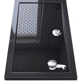 Glasvilla Design – Plato de ducha acrílico antideslizante rectangular Lucia (70–140 cm), montaje a ras de suelo