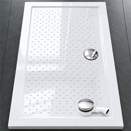 glasvilla Duschwanne Duschtasse Antirutsch aus hochwertigem Acryl Rechteckig 70-140cm Lucia02AR