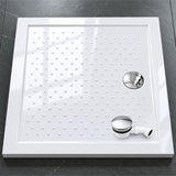 Glasvilla Design – Plato de ducha acrílico antideslizante rectangular Lucia (70–140 cm), montaje a ras de suelo
