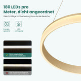 glasvilla Pendelleuchte Esstisch, LED Hängelampe, stufenlos dimmbar 3000K–6000K, höhenverstellbare Esstischlampe mit Fernbedienung & Wandschalter Luvina02