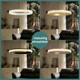 glasvilla Pendelleuchte Esstisch, LED Hängelampe, stufenlos dimmbar 3000K–6000K, höhenverstellbare Esstischlampe mit Fernbedienung & Wandschalter Luvina02