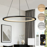 glasvilla Pendelleuchte Esstisch, LED Hängelampe, stufenlos dimmbar 3000K–6000K, höhenverstellbare Esstischlampe mit Fernbedienung & Wandschalter Luvina01