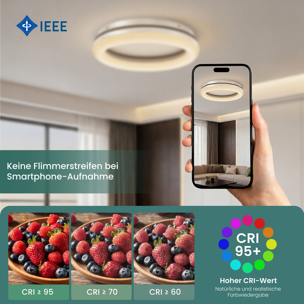 glasvilla Pendelleuchte Esstisch,  LED Moderne Hängelampe, stufenlos dimmbar 3000K–6000K, höhenverstellbare Design  Esstischlampe mit Fernbedienung & Wandschalter, Luvina03