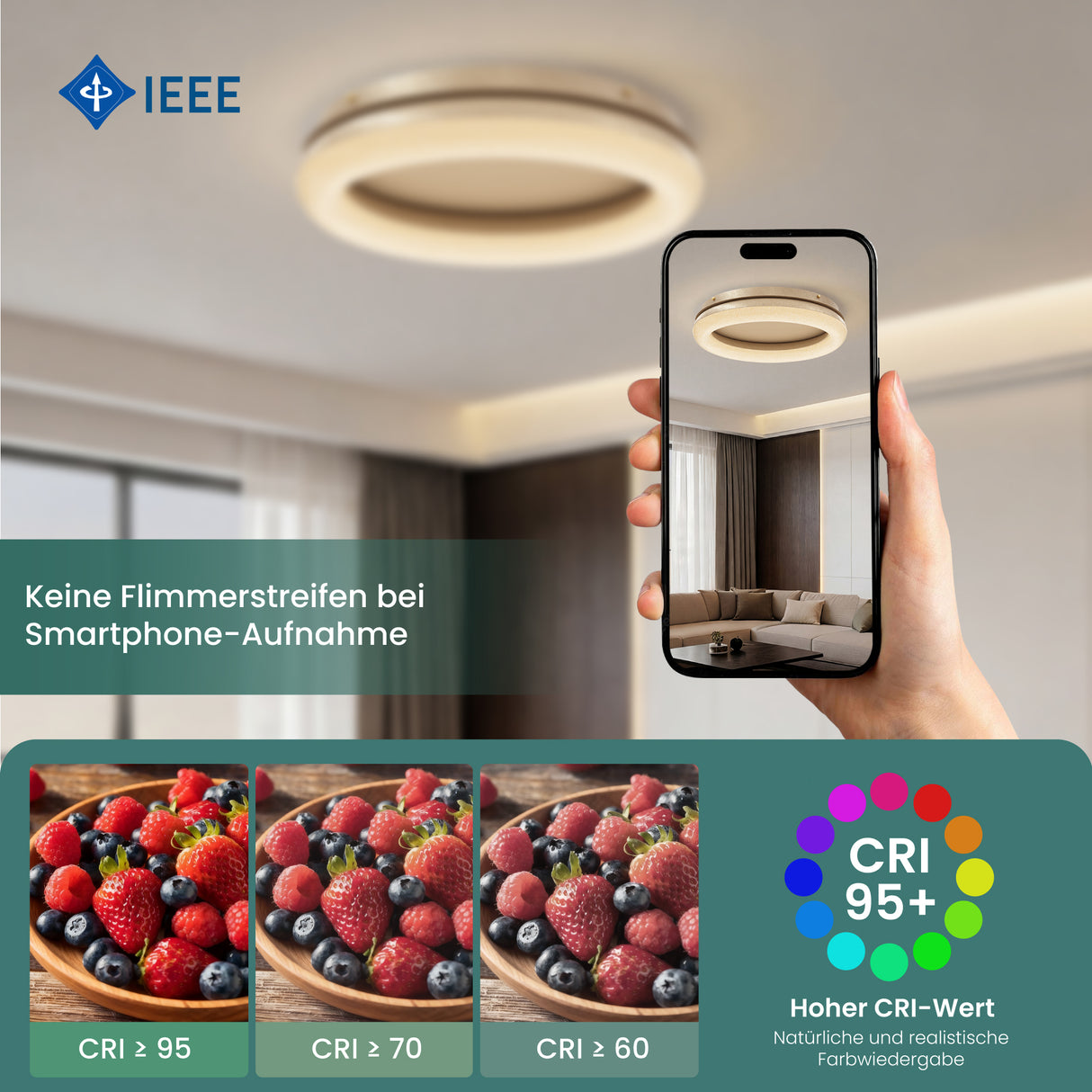 glasvilla Pendelleuchte Esstisch,  LED Moderne Hängelampe, stufenlos dimmbar 3000K–6000K, höhenverstellbare Design  Esstischlampe mit Fernbedienung & Wandschalter, Luvina03
