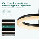 glasvilla Pendelleuchte Esstisch,  LED Moderne Hängelampe, stufenlos dimmbar 3000K–6000K, höhenverstellbare Design  Esstischlampe mit Fernbedienung & Wandschalter, Luvina03