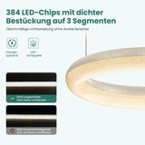 glasvilla Pendelleuchte Esstisch,  LED Moderne Hängelampe, stufenlos dimmbar 3000K–6000K, höhenverstellbare Design  Esstischlampe mit Fernbedienung & Wandschalter, Luvina03