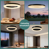 glasvilla Pendelleuchte Esstisch,  LED Moderne Hängelampe, stufenlos dimmbar 3000K–6000K, höhenverstellbare Design  Esstischlampe mit Fernbedienung & Wandschalter, Luvina03