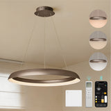 glasvilla Pendelleuchte Esstisch,  LED Moderne Hängelampe, stufenlos dimmbar 3000K–6000K, höhenverstellbare Design 20W Esstischlampe mit Fernbedienung & Wandschalter, Luvina04