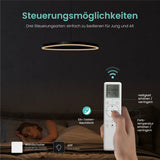 glasvilla Pendelleuchte 50cm LED Hängelampe Dynamisches Wellendesign 3000K/4000K/6000K Verstellbares Kabel 16W Hängeleuchte für Esszimmer Wohnzimmer Schlafzimmer
