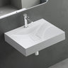 Lavabo Glasvilla, lavabo suspendu, lavabo à poser en matériau minéral moulé, Col810