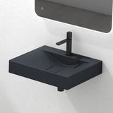 Lavabo Glasvilla, lavabo suspendu, lavabo à poser en matériau minéral moulé, Col810
