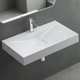 Lavabo Glasvilla, lavabo suspendu, lavabo à poser en matériau minéral moulé, Col810